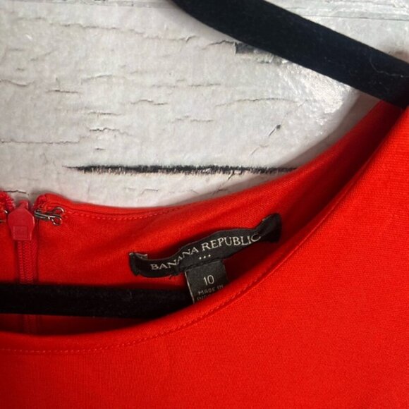 Banana Republic Orange Sheath Midi Dress Cocktail - Picture 4 of 7